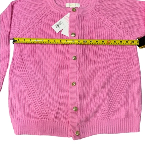 Lilly Pulitzer Bristow Ribbed Cardigan & Matching Tank Set In Pink Bliss NWT XL - Picture 6 of 16